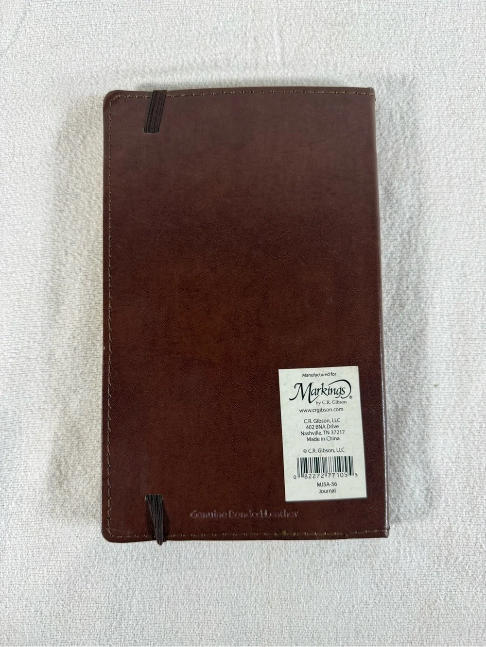 Markings Brown Genuine Bonded Leather  Ruled 240 Page Journal by C.R. Gibson